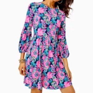 NWT Lilly Pulitzer Auralia Dress in Oyster Bay Navy